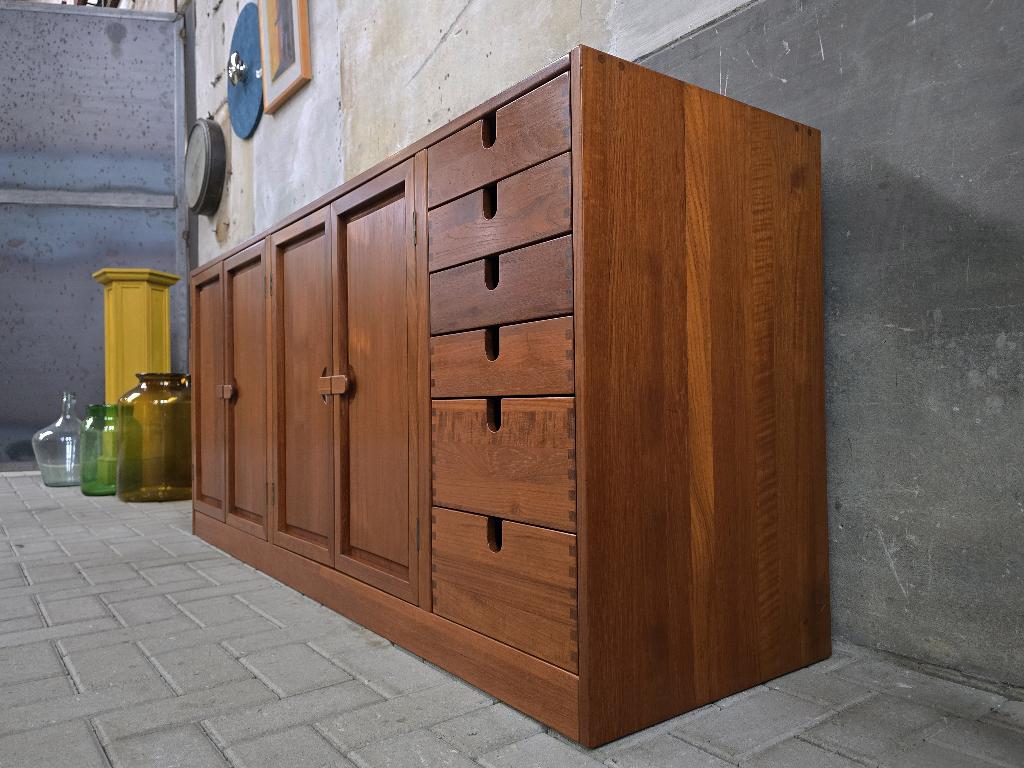 Deens Design Teak Hout Dressoir Nissen & Gehl | Vintage Kast, Gebruikt, Met deur(en), 150 tot 200 cm, Teakhout