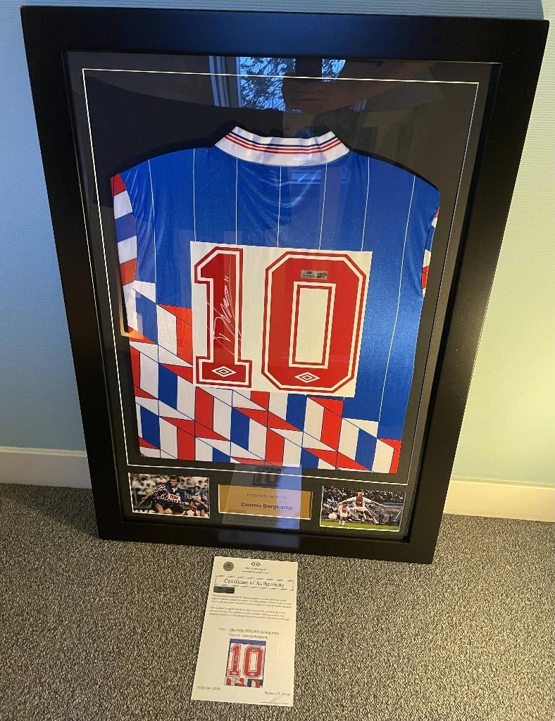 Ingelijst Bergkamp Ajax shirt 1989-1990 met COA, Ophalen of Verzenden, Nieuw, Ajax, Shirt