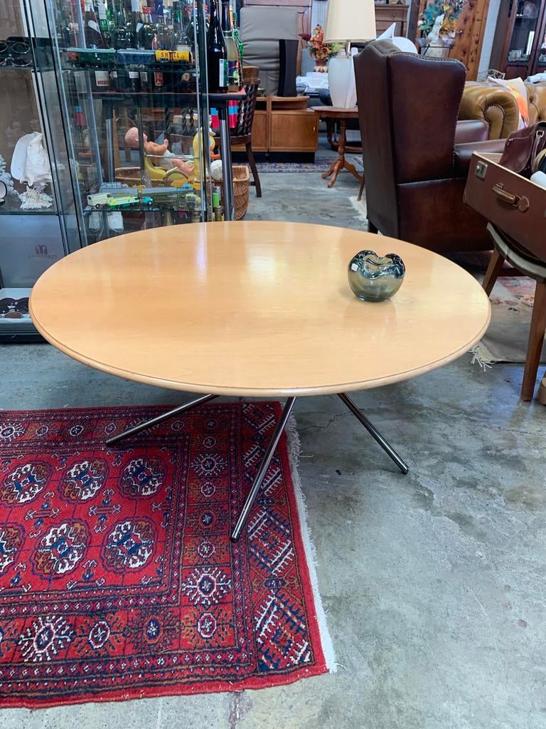Tafel Prachtige salontafel van het Italiaanse design Molteni, Huis en Inrichting, 100 tot 150 cm, Rond, Minder dan 50 cm, 50 tot 100 cm