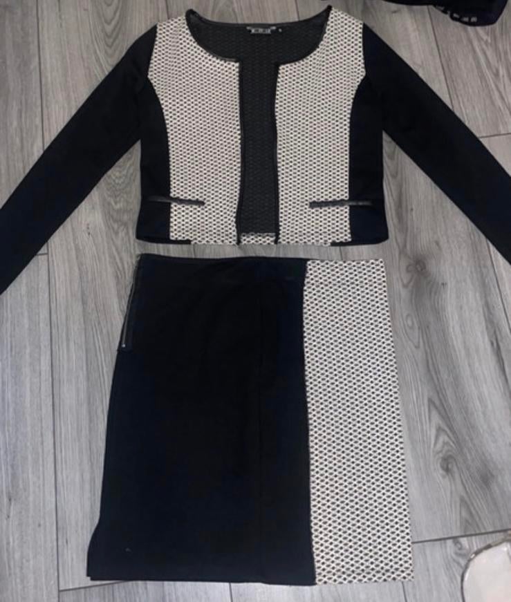 Setje rok en vest, Nieuw, Ophalen of Verzenden, Maat 36 (S), Grijs
