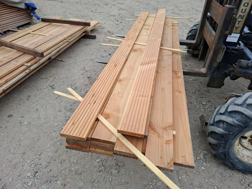 Partij 25 stuks douglas vlonderplanken 4 meter bezorgen moge, Ophalen, Nieuw, 250 cm of meer, Planken