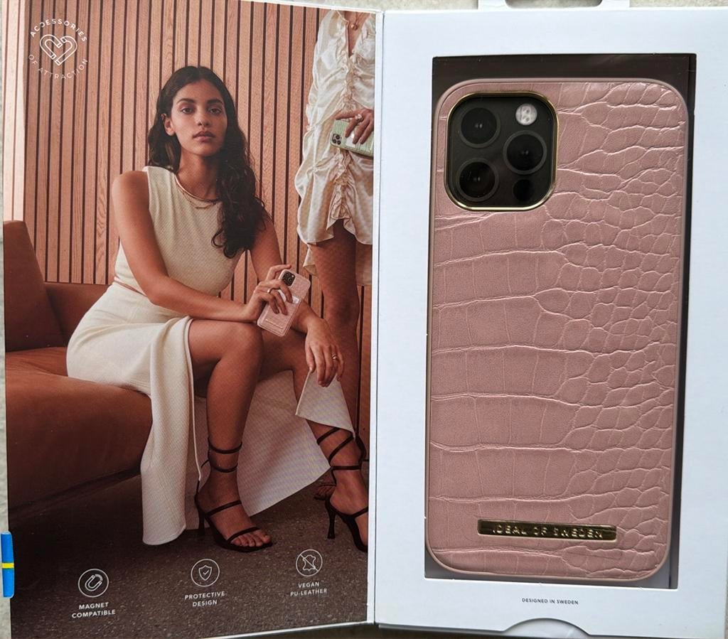 Iphone 12 pro max hoesje, rose croco Nieuw, Ophalen of Verzenden, Nieuw, IPhone 12 Pro Max, Hoesje of Tasje