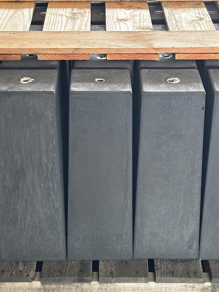 Betonpoer antraciet 15x15/18x18 x 50 cm taps, Tuin en Terras, Overkappingen, Nieuw, Overige typen, Ophalen
