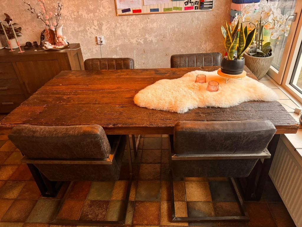 Driftwood Eettafel, 200 cm of meer, 50 tot 100 cm, Vier personen, Rechthoekig