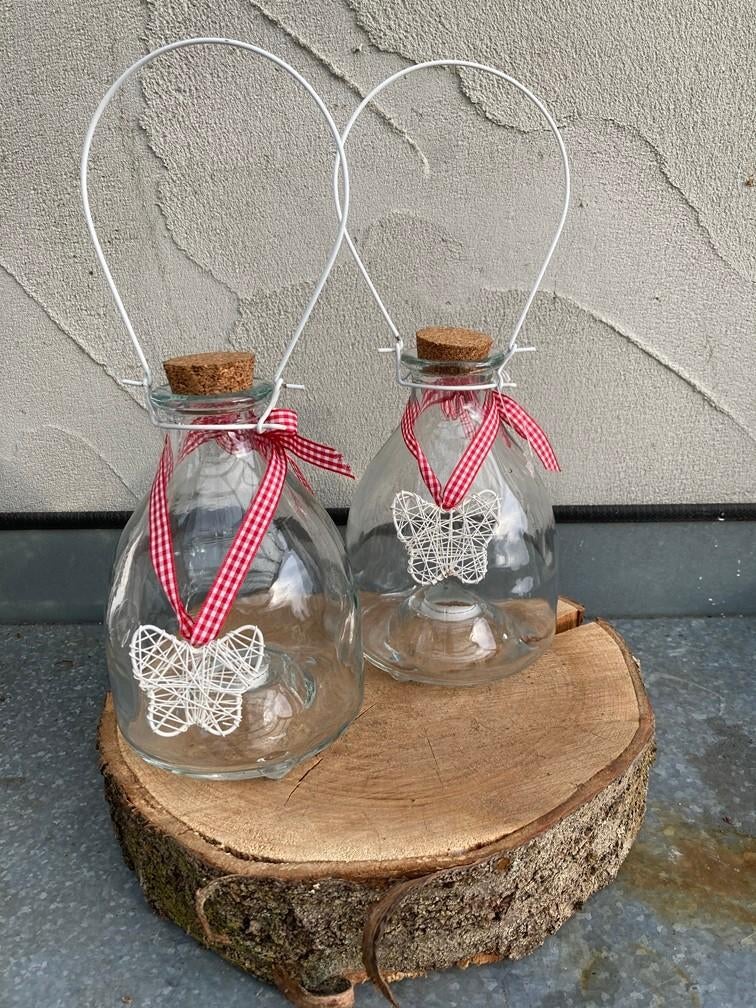 WESPENVANGER GLAS 18 CM MET VLINDER NIEUW, -, -, Ophalen of Verzenden, Nieuw