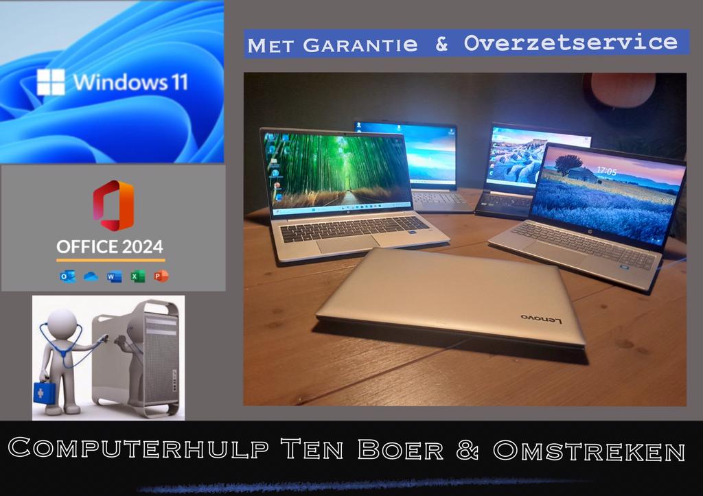 Diverse Windows 11 laptops incl. Office 2024 & Garantie, Computers en Software, Windows Laptops, HP en Lenovo, Met videokaart