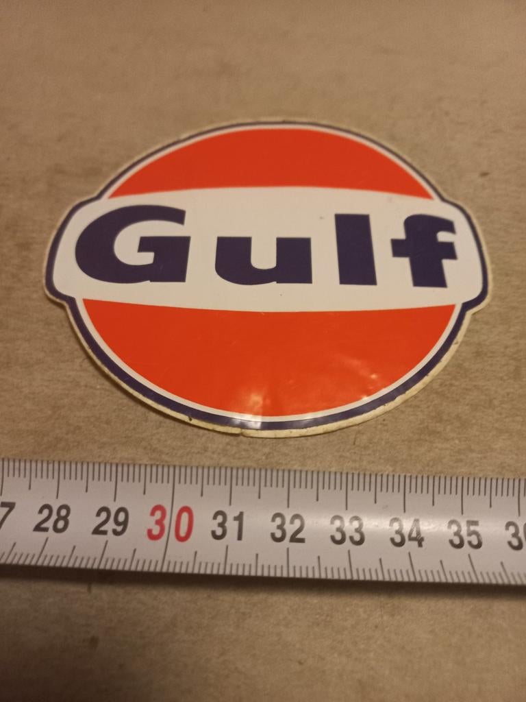 Gulf logo, Ophalen of Verzenden, Zo goed als nieuw
