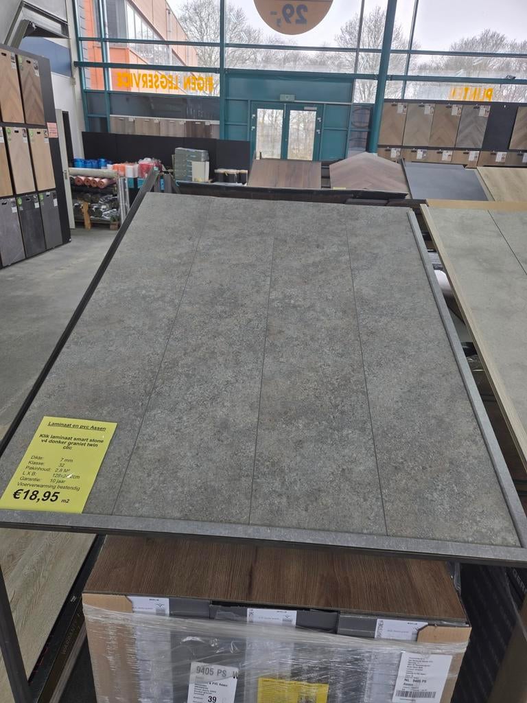 klik laminaat smart stone 3 kleuren beschikbaar, Ophalen, Nieuw, 75 m² of meer, Laminaat