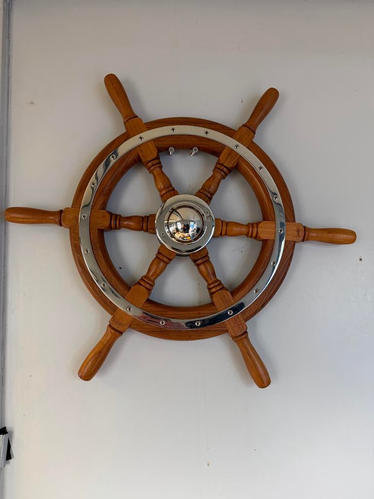 Houten Stuur - Zo Goed Als Nieuw - Rond 35cm, Marinex, Ophalen of Verzenden, Zo goed als nieuw, Motor en Techniek