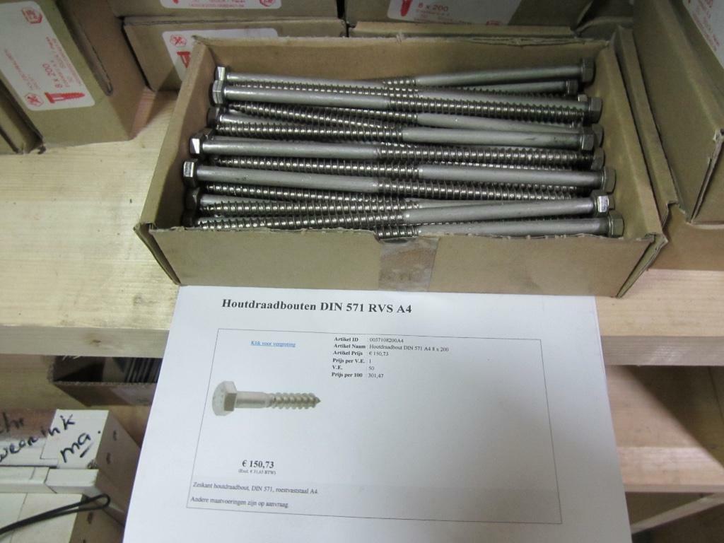 houtdraadbouten 20 cm en 24 cm  rvs, Doe-het-zelf en Verbouw, IJzerwaren en Bevestigingsmiddelen, Nieuw, Overige typen, 100 tot 250 mm