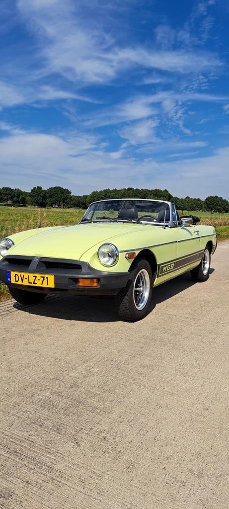 MG-B oldtimer te koop, 1977, prima staat, zachtgeel., Auto's, Particulier, Te koop