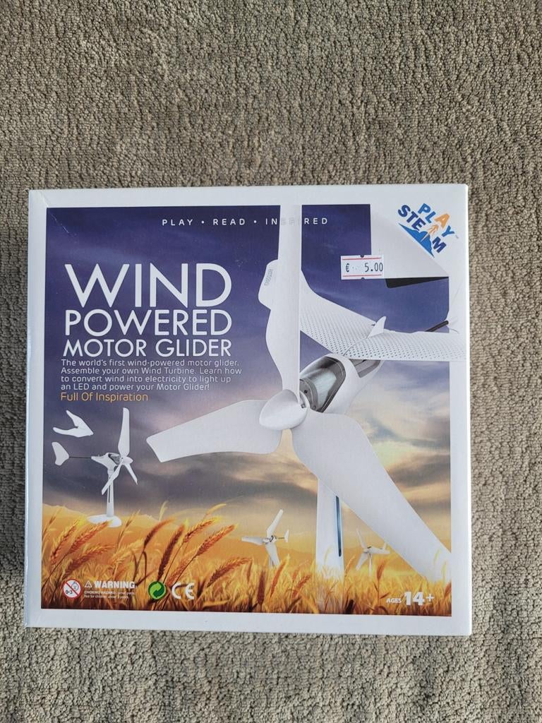 Wind Powered Motor Glider - Nieuw in doos!, Ophalen of Verzenden, Nieuw, Bouwen, Met licht