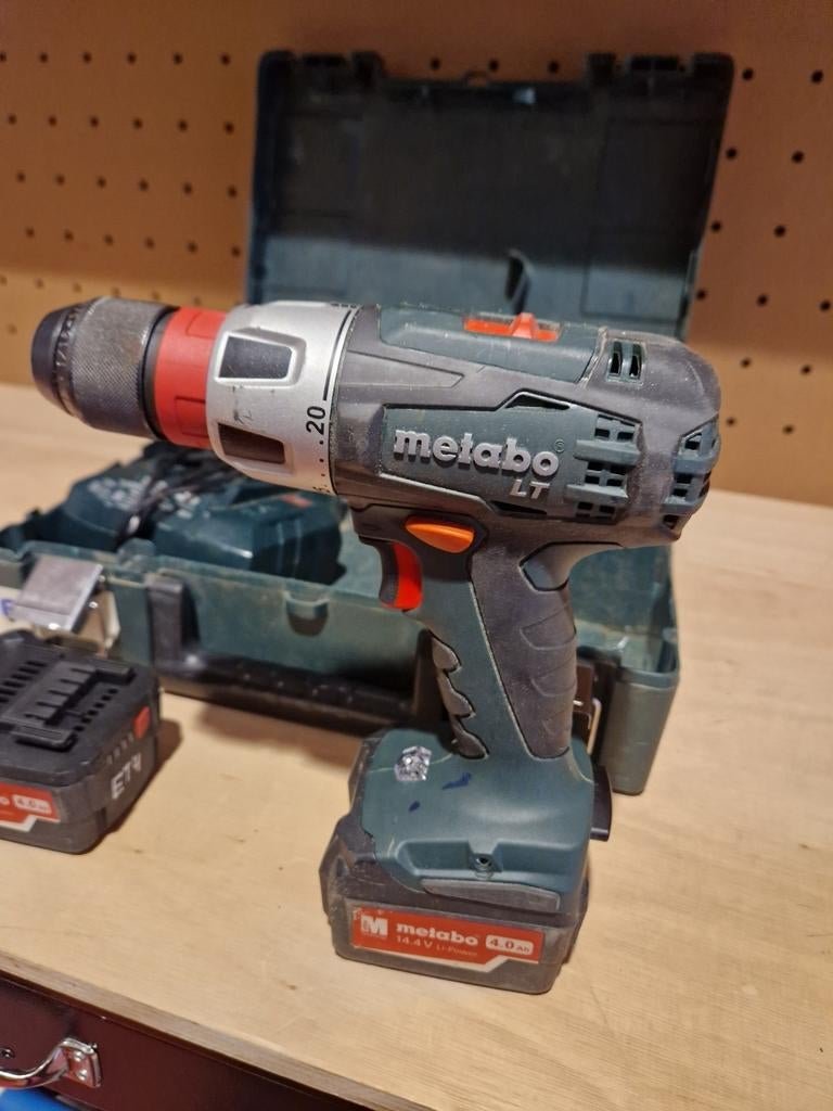 Metabo BS 14.4 LT incl. koffer, lader en 2 accu's 3,0Ah, Info@metabo.nl, Gebruikt, Ophalen of Verzenden, Boor- en Schroefmachine