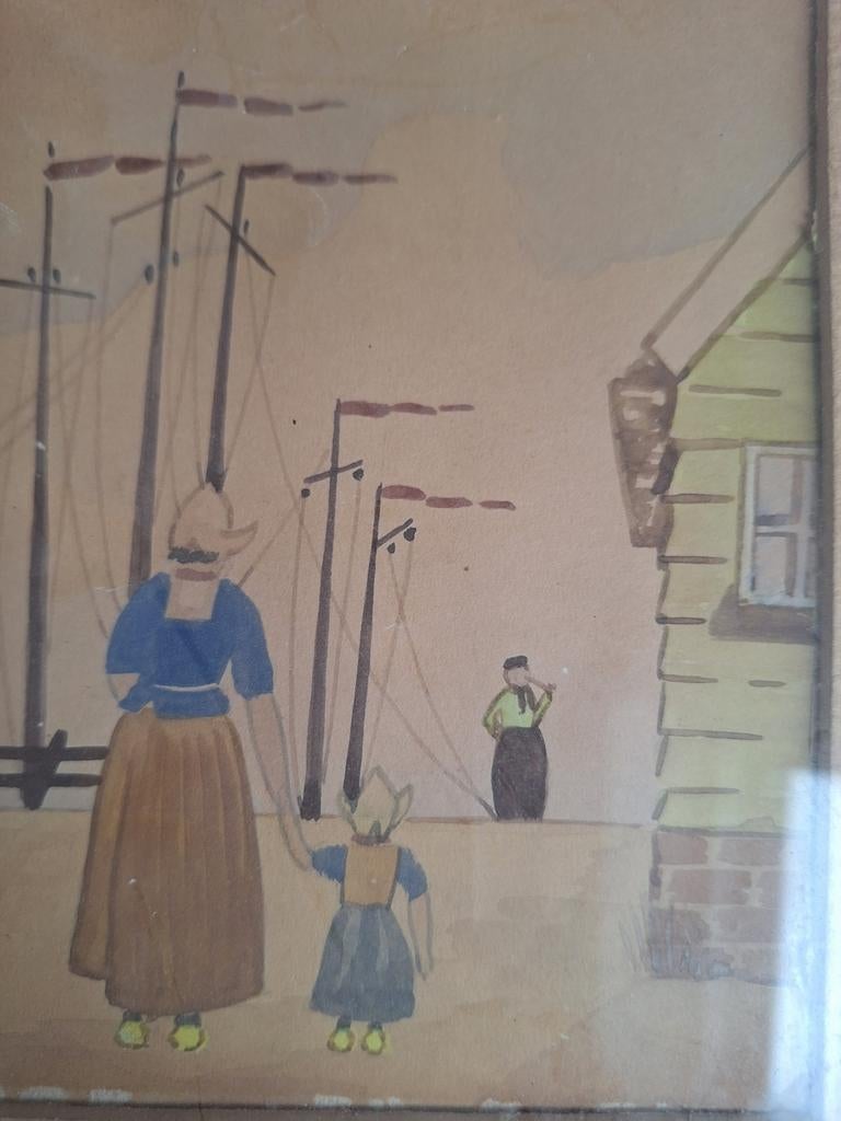 Schilderij Volendam of Edam, Ophalen of Verzenden