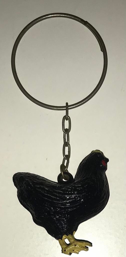 Zwarte kip sleutelhanger, vintage zwarte kip advokaat, Ophalen of Verzenden, Zo goed als nieuw, Dier of Natuur