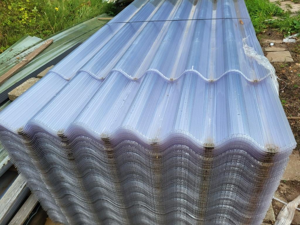 110x183cm polycabonaat golfplaat 6mm dik 51/177 3-wandig, Ophalen, Kunststof, Overige kleuren, .