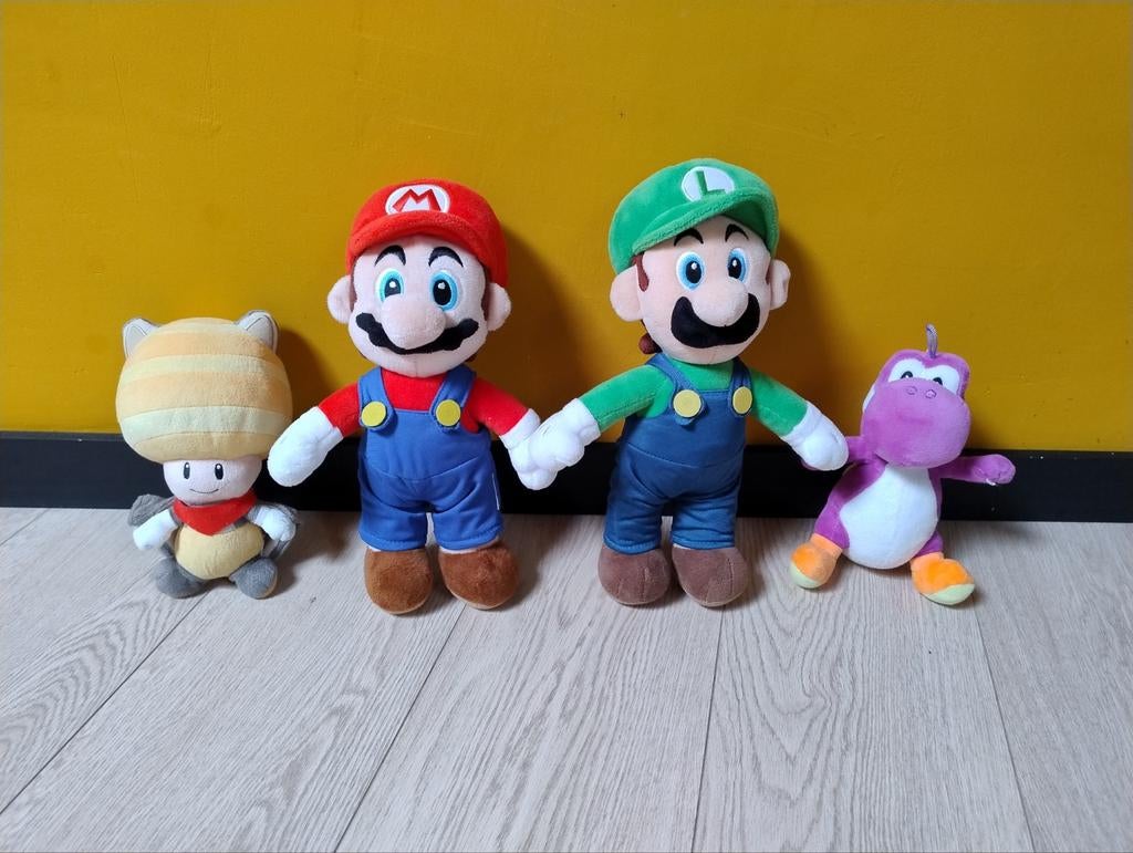 Mario, Luigi, Toad en Yoshi knuffels., Kinderen en Baby's, Speelgoed | Knuffels en Pluche, Ophalen of Verzenden, Zo goed als nieuw