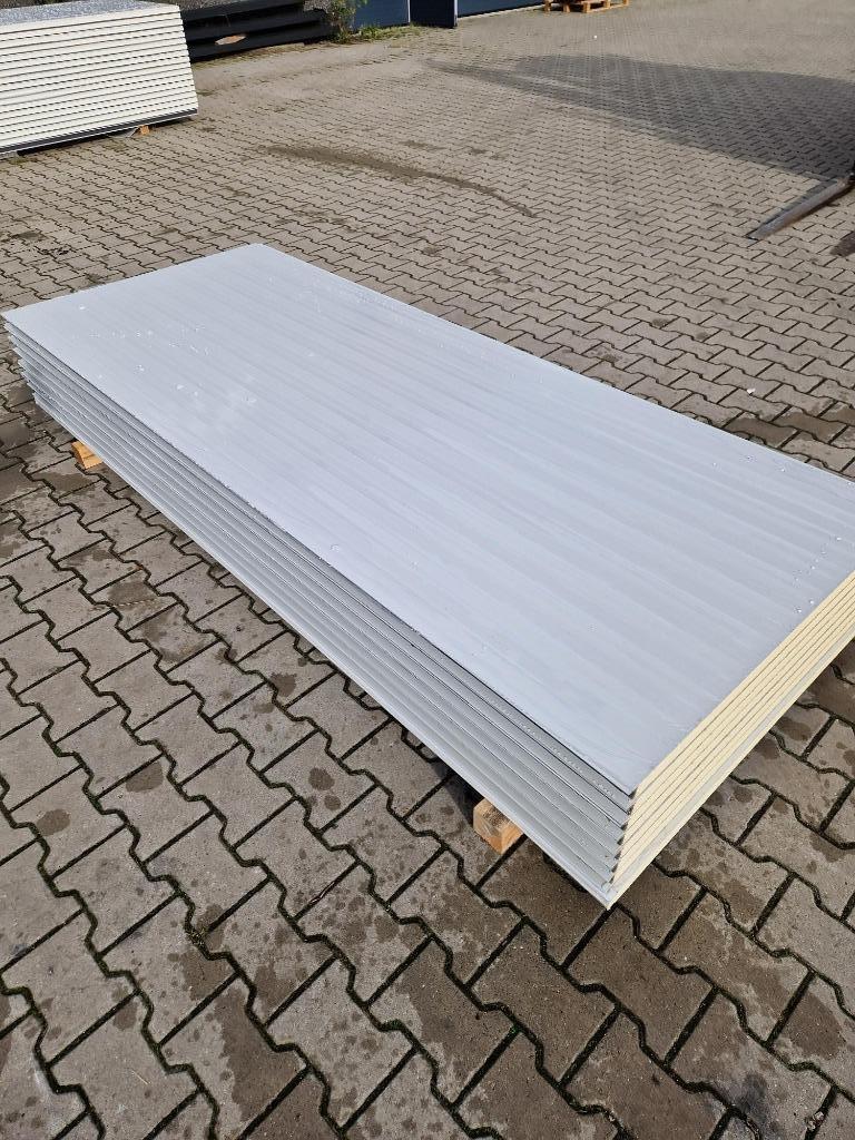 Sandwichpanelen 40 mm RAL9002 Wandpanelen PIR isolatie OP=OP, Doe-het-zelf en Verbouw, Platen en Panelen, Ophalen, Nieuw, Overige materialen