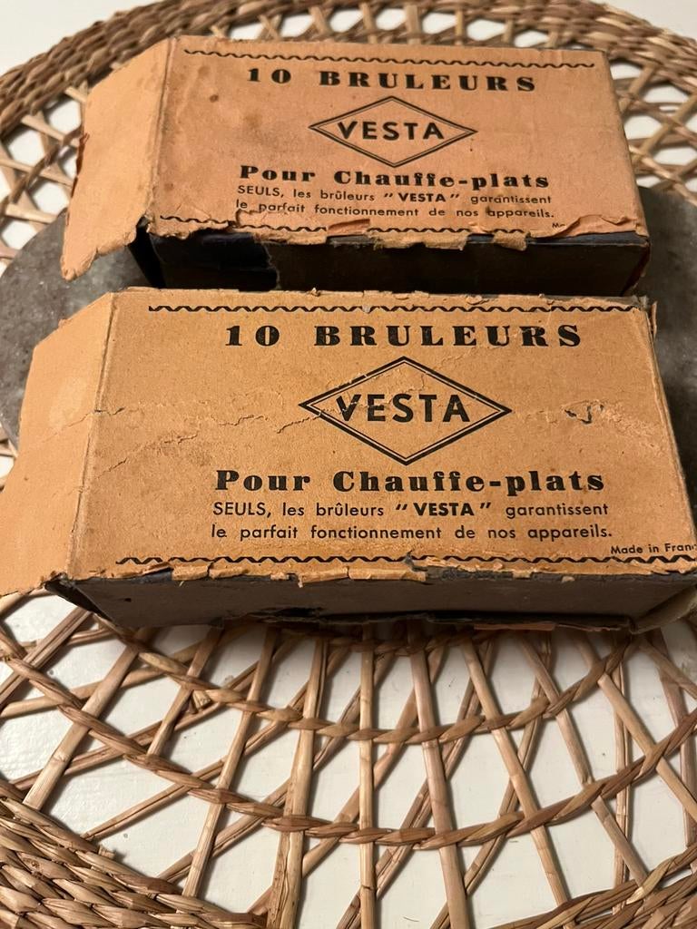 Vintage doosjes Vesta theelichtbranders, Ophalen of Verzenden