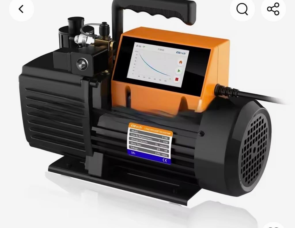 Elitech Vacuümpomp V-700 - Krachtige en Betrouwbare Pomp, Ophalen