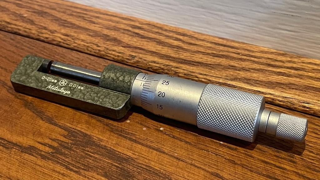 Mitutoyo micrometer schroefmaat platte beugel 0-25, 75-100mm, Doe-het-zelf en Verbouw, Meetapparatuur, -, Nieuw, Ophalen of Verzenden
