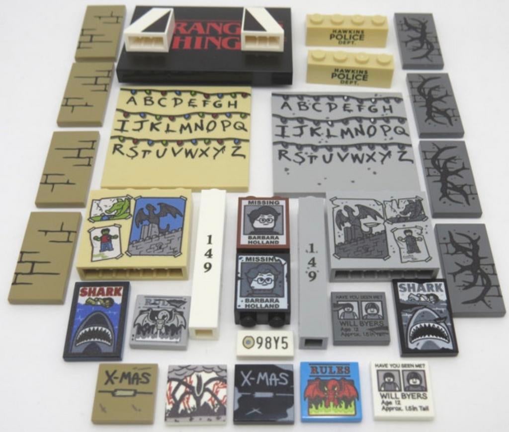 Lego Bedrukte Stenen Stranger Things Upside Down, Ophalen of Verzenden, Gebruikt, Losse stenen, Lego