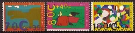 Nederland NVPH nr 1658/60 postfris Kinderpostzegels 1995, Ophalen of Verzenden, Na 1940, Postfris