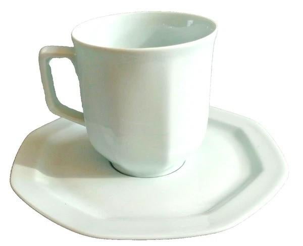 LIMOGES PORCELAINE FRANCE Kop en Schotel 12cl Vintage, Verzenden