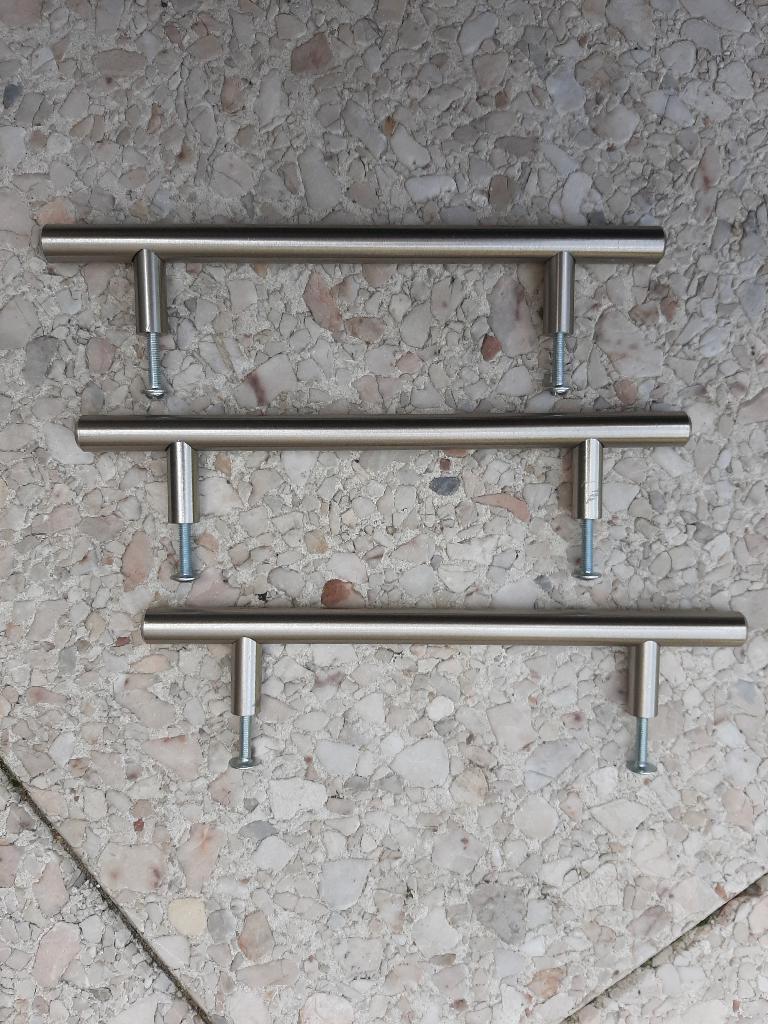 Handgreep RVS 190x33mm montage h-o-h 128mm (3st.), Doe-het-zelf en Verbouw, Hang- en Sluitwerk, Zo goed als nieuw, Overige typen