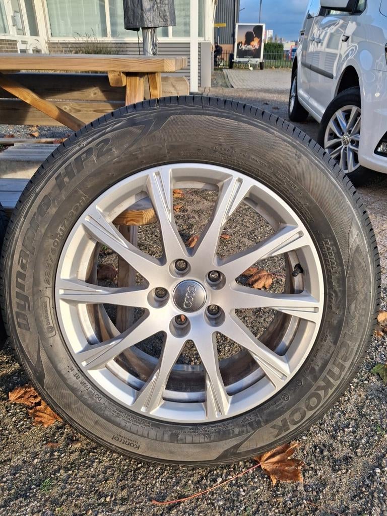 Audi Velgen met Banden - Set van 4, Gebruikt, Banden en Velgen, 17 inch, Ophalen of Verzenden