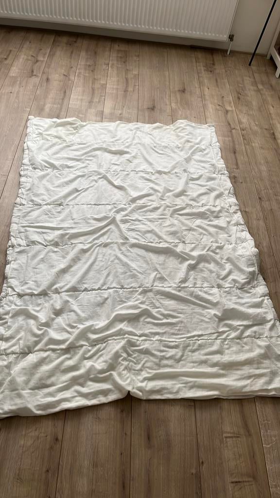 Wit eenpersoons dekbed, Huis en Inrichting, Slaapkamer | Beddengoed, Ophalen, Gebruikt, Eenpersoons, Wit
