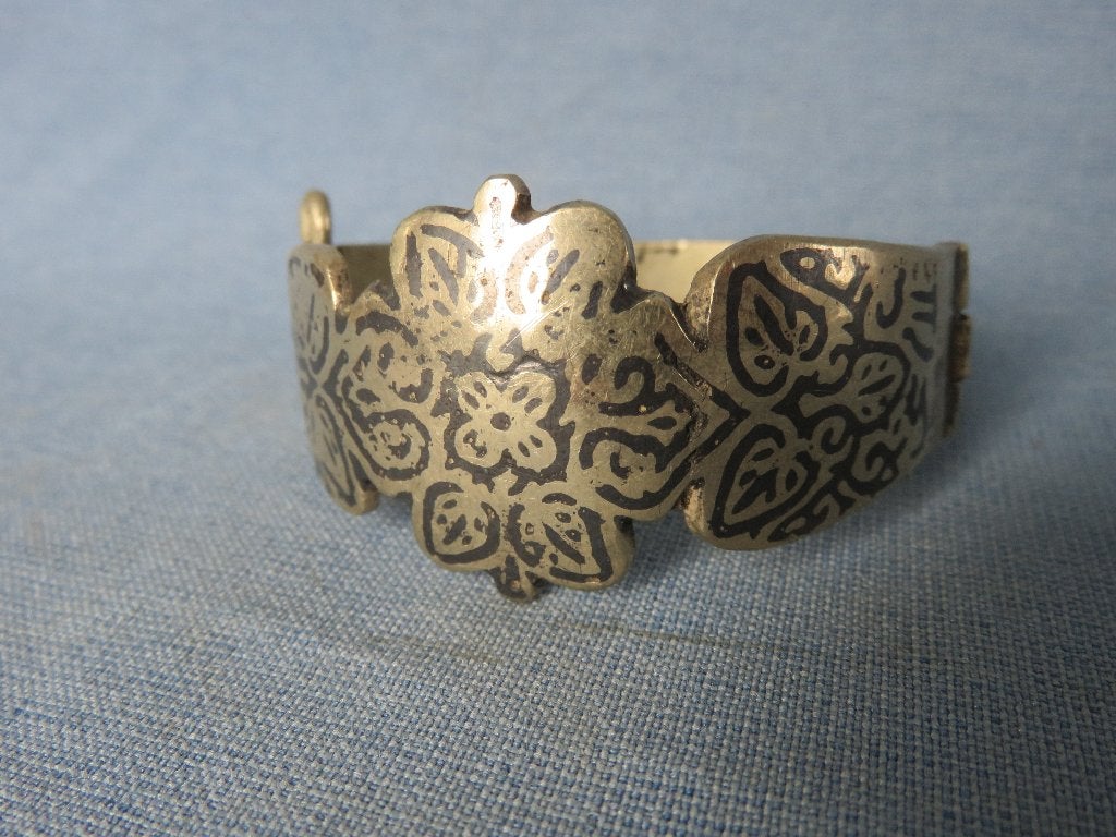 Armband met niëllo - Himalaya gebergte . 20e eeuw, Ophalen of Verzenden, Gebruikt, Zilver, Overige materialen
