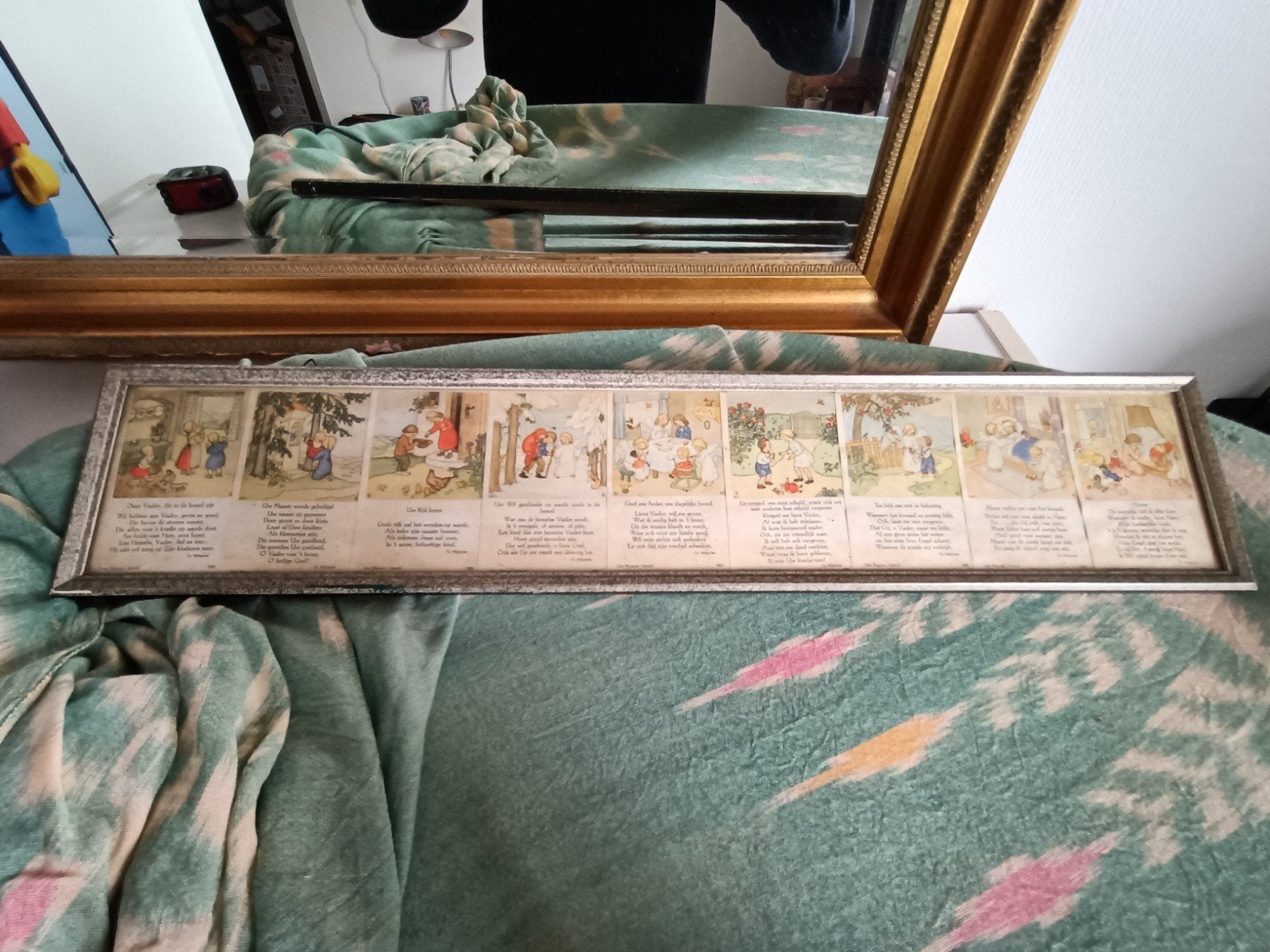 Vintage kinderprenten in lijst van Kunsthandel H.R. Zemans, Ophalen of Verzenden
