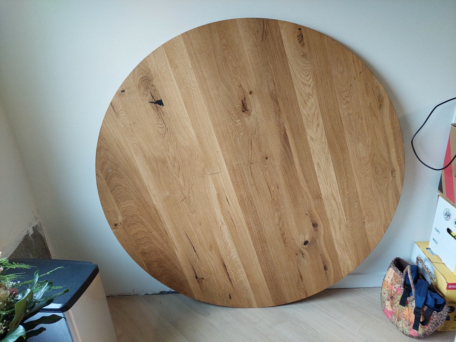 ronde eettafel 150 cm, Ophalen, Gebruikt, 150 tot 200 cm, Vijf personen of meer
