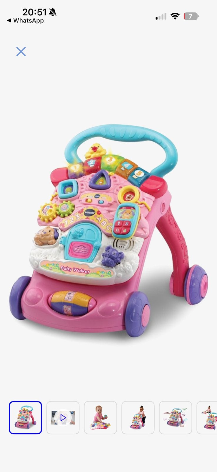 Vtech baby walker, Kinderen en Baby's, Speelgoed | Vtech, Ophalen, Zo goed als nieuw, 6 maanden tot 2 jaar