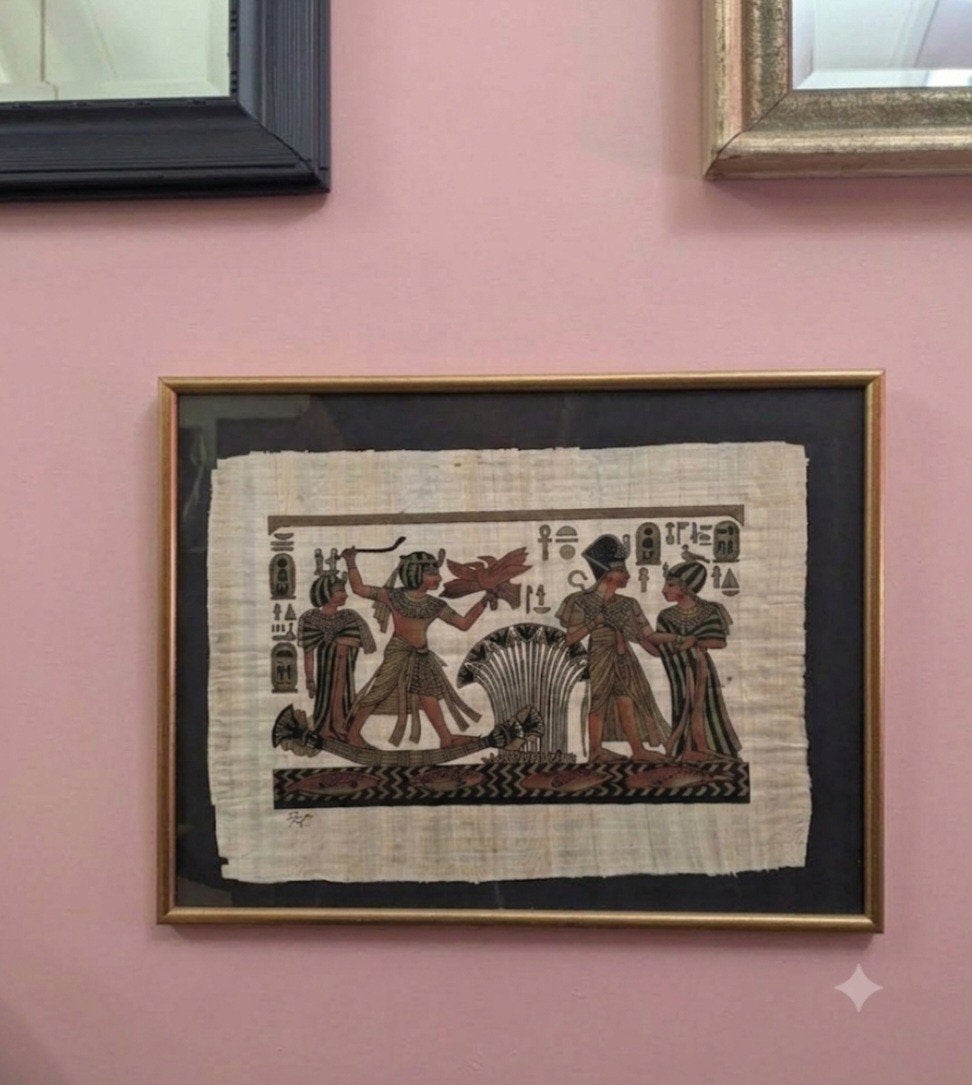 Egyptisch papyrus schilderij, Ophalen of Verzenden