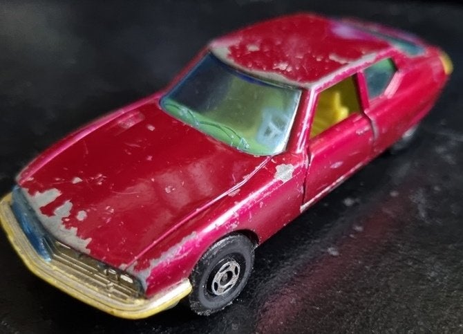 Matchbox speedkings K33 citroen SM donkerrrood, Ophalen of Verzenden, Gebruikt, Auto