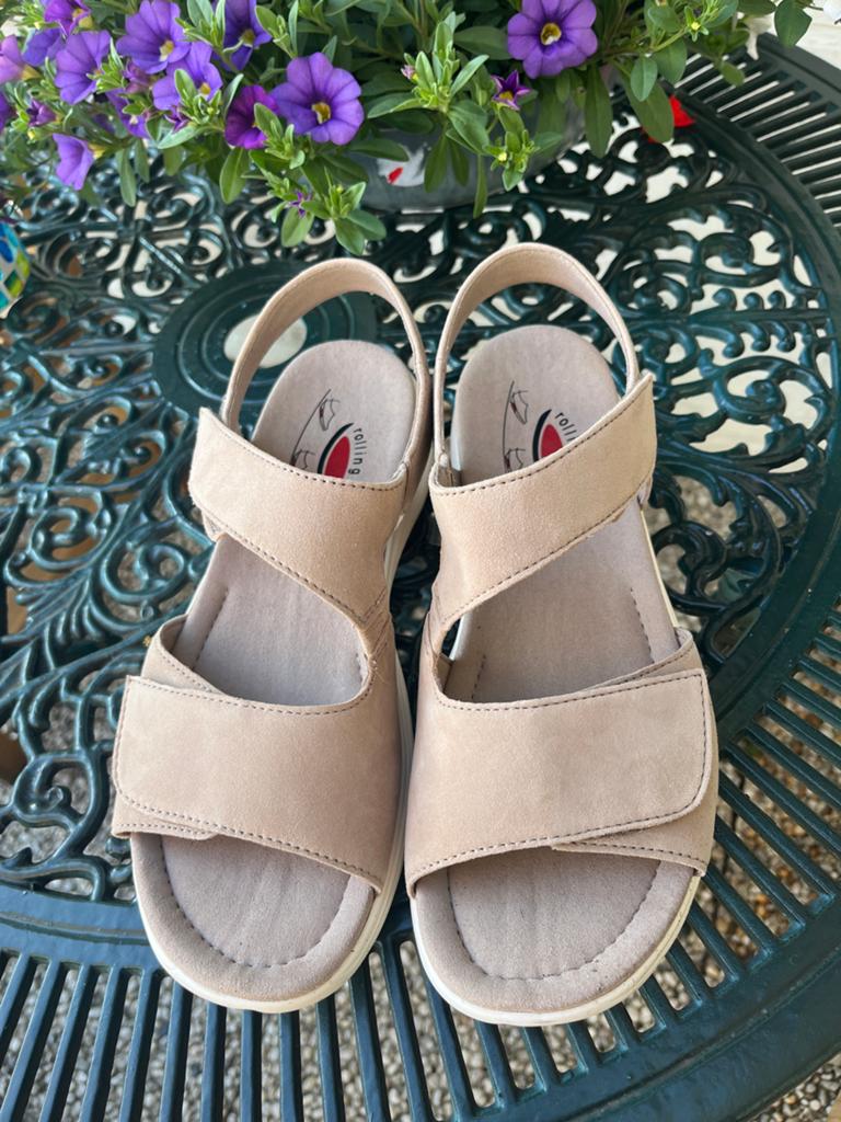 Gabor Rollingsoft sandaal nieuw maat 7,5, Beige, Nieuw, Sandalen of Muiltjes, Ophalen of Verzenden