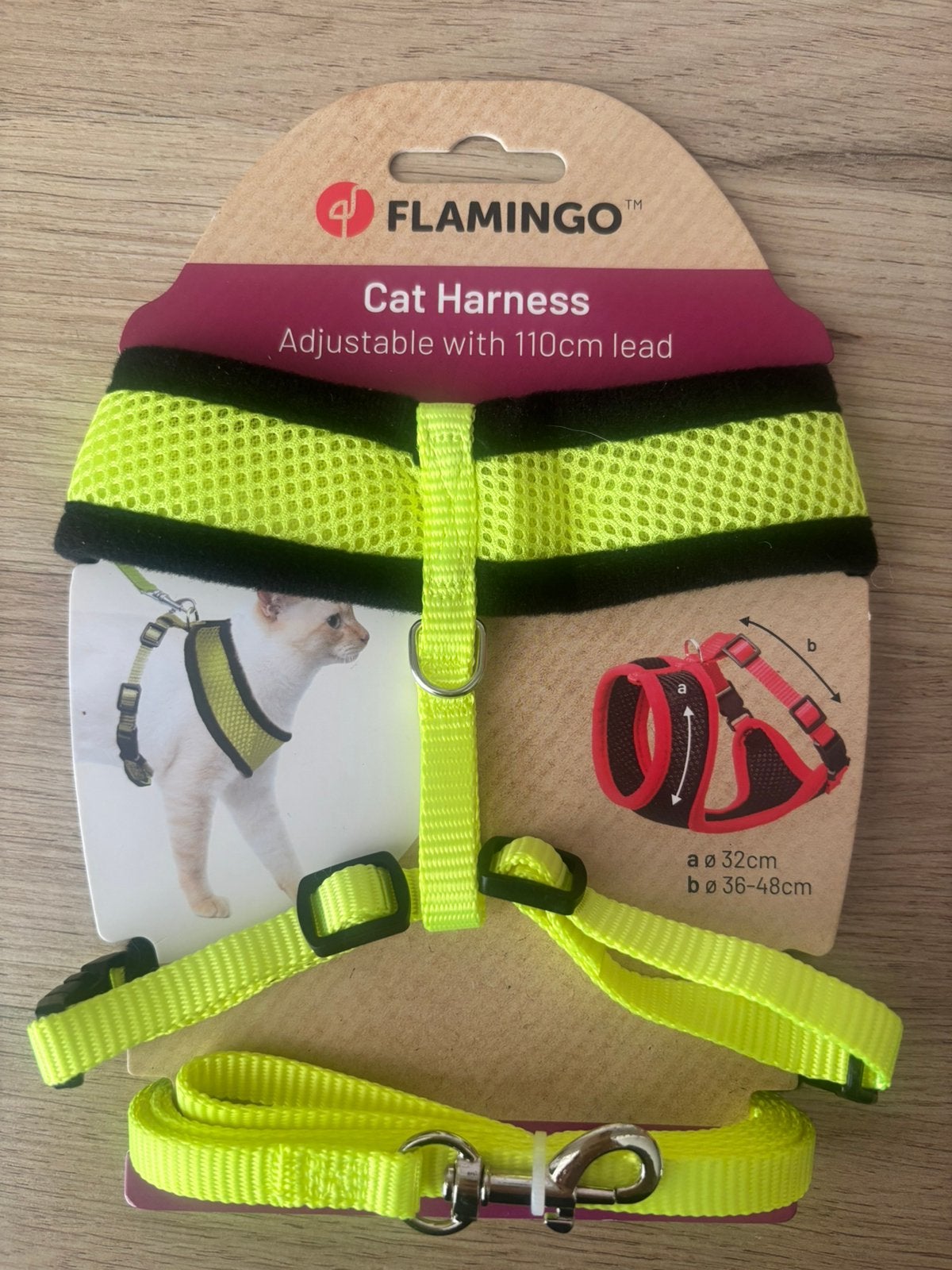 Nieuw Flamingo Kattentuigje met Lijn (Nooit gebruikt, Ophalen of Verzenden, Nieuw