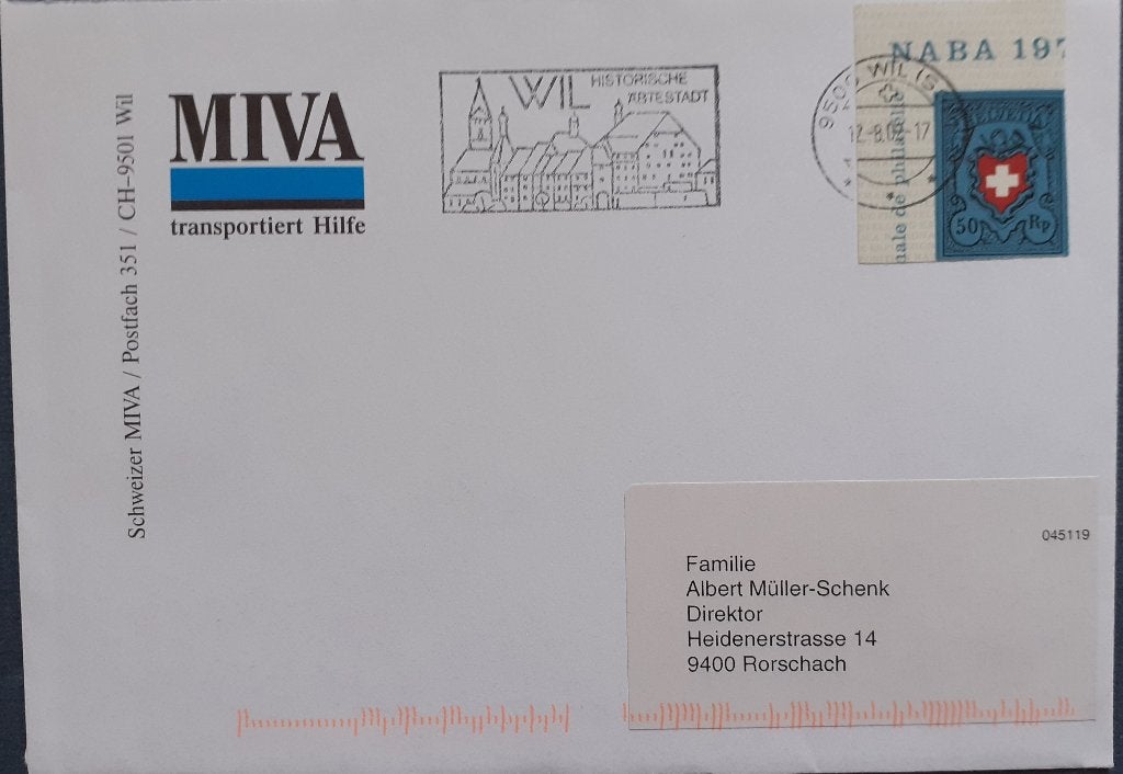 Zwitserland Envelop 1971, Postzegels en Munten, Brieven en Enveloppen | Buitenland, Ophalen of Verzenden, Envelop