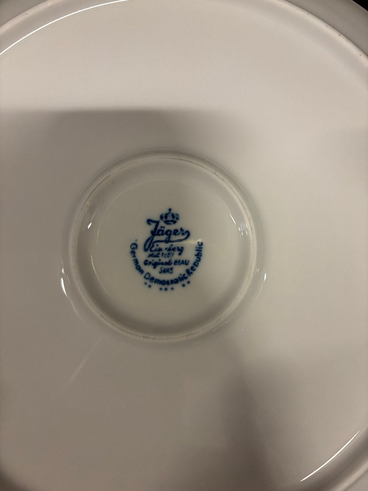 Jäger Eisenberg Original Blau Saks DDR servies - vintage, Ophalen of Verzenden