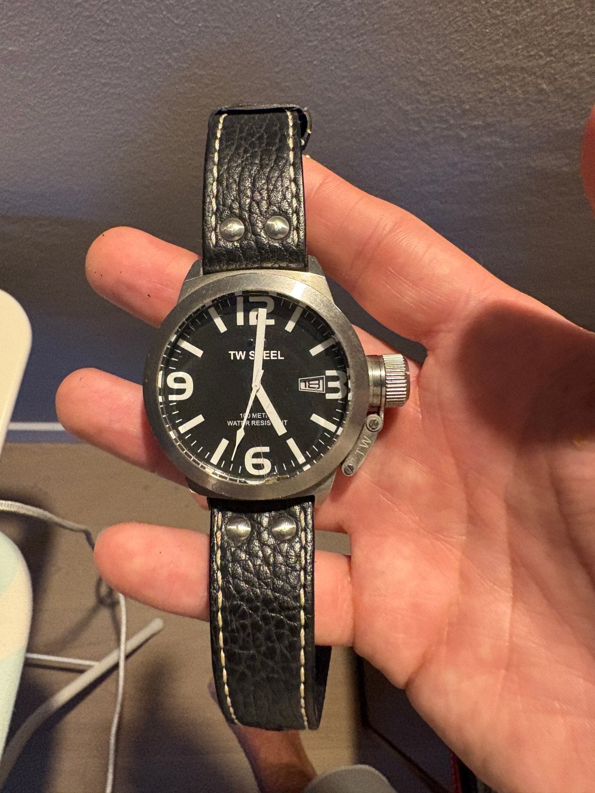 TW steel TW2 horloge gebruikt met doosje, Staal, Polshorloge, Ophalen, Overige merken