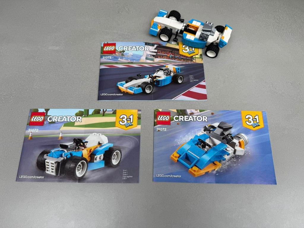 Complete set Lego Creator 3 in 1 race auto (31072), Lego, Compleet, Ophalen of Verzenden, Zo goed als nieuw