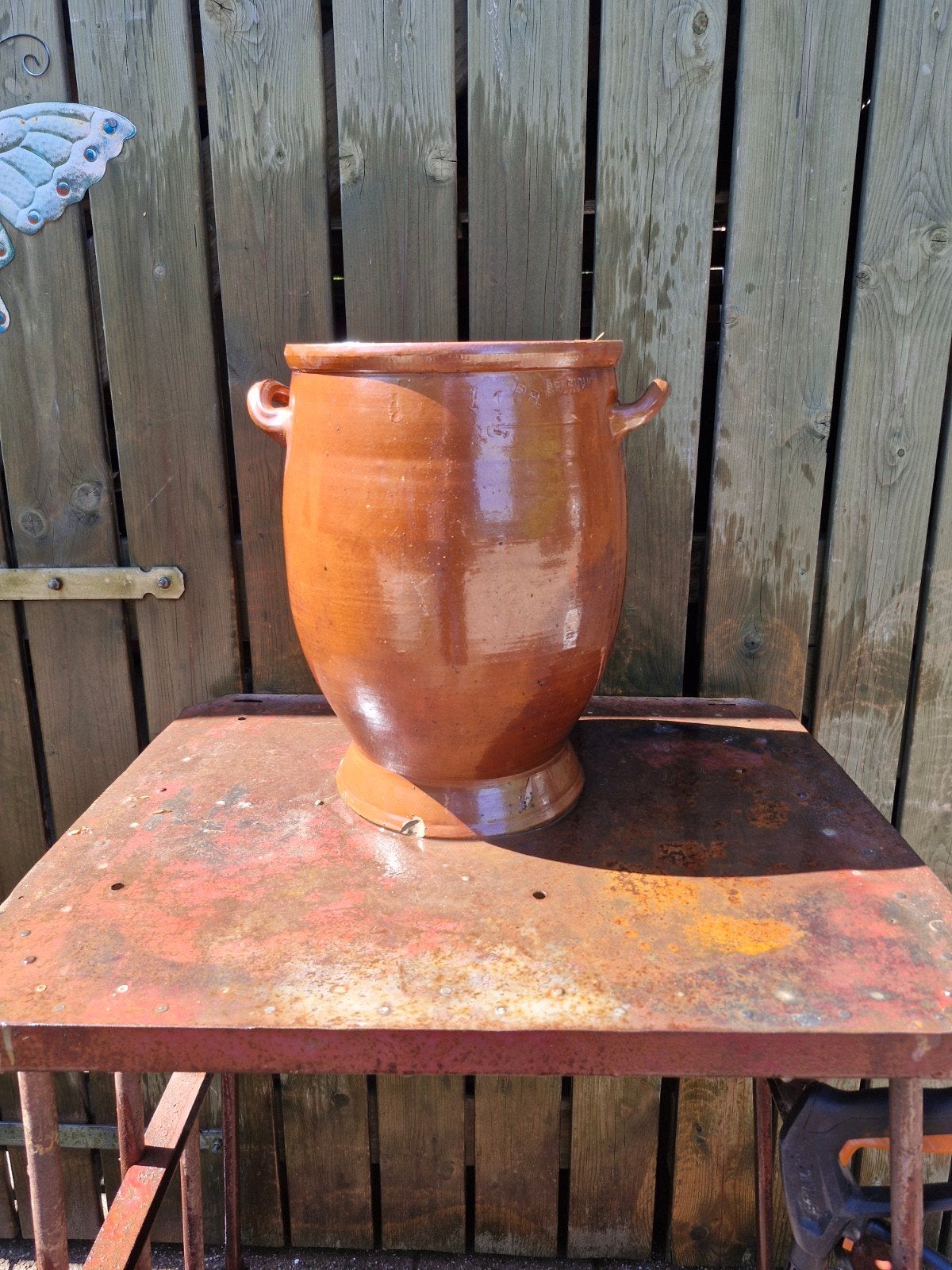 mooie aardewerk pot, Ophalen, Steen, Gebruikt, Rond