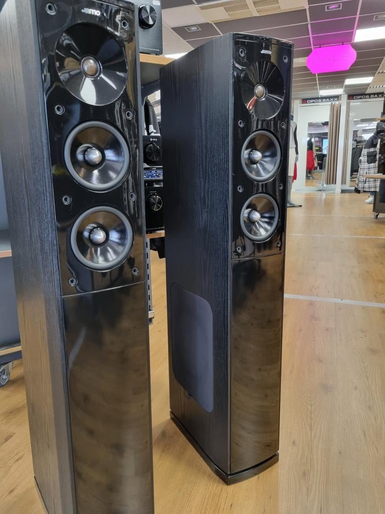 Jamo S 606 zwart zuilspeakers als nieuw, Audio, Tv en Foto, Luidsprekers, Zo goed als nieuw, Front, Rear of Stereo speakers, 60 tot 120 watt