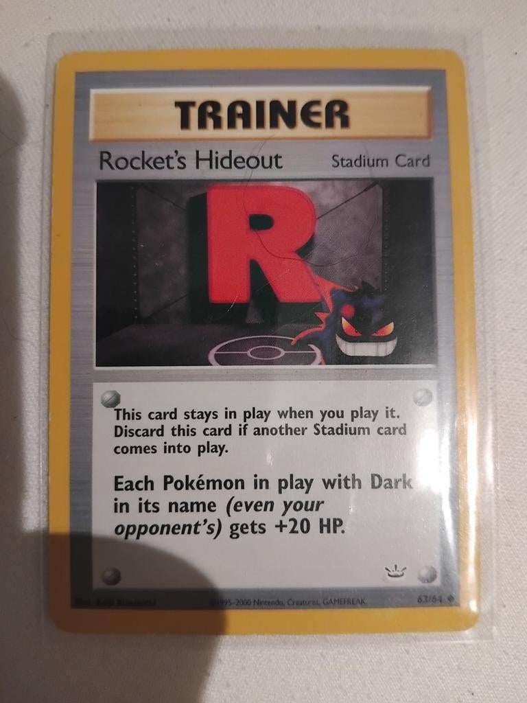 Pokémon Trainer Rocket's Hideout (63/64) neo revelation, Ophalen of Verzenden, Gebruikt, Losse kaart