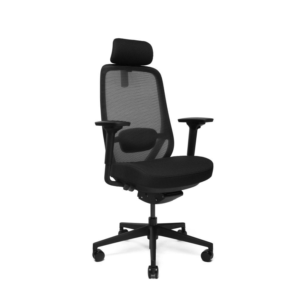 Bureaustoel Comfy, ergonomisch, 90mm zitkussen, wit en zwart, VST, Wit, Nieuw, Ophalen of Verzenden