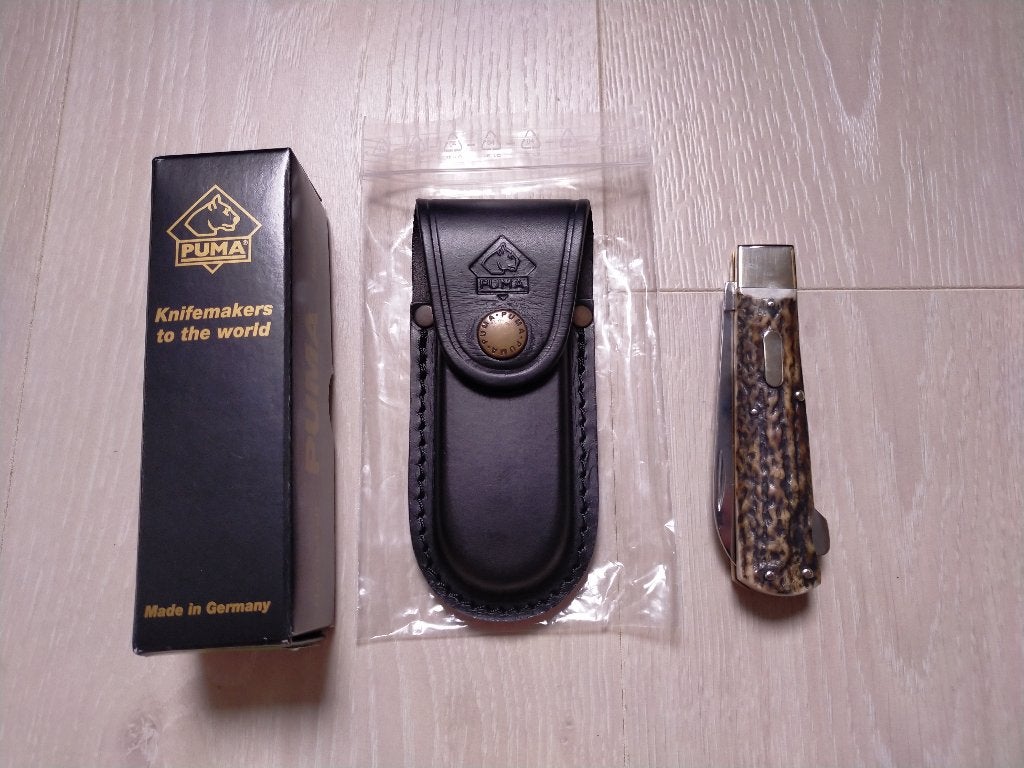 Puma 210111 zakmes hertshoorn Solingen mes nieuw., Verzamelen, Ophalen of Verzenden, Nieuw