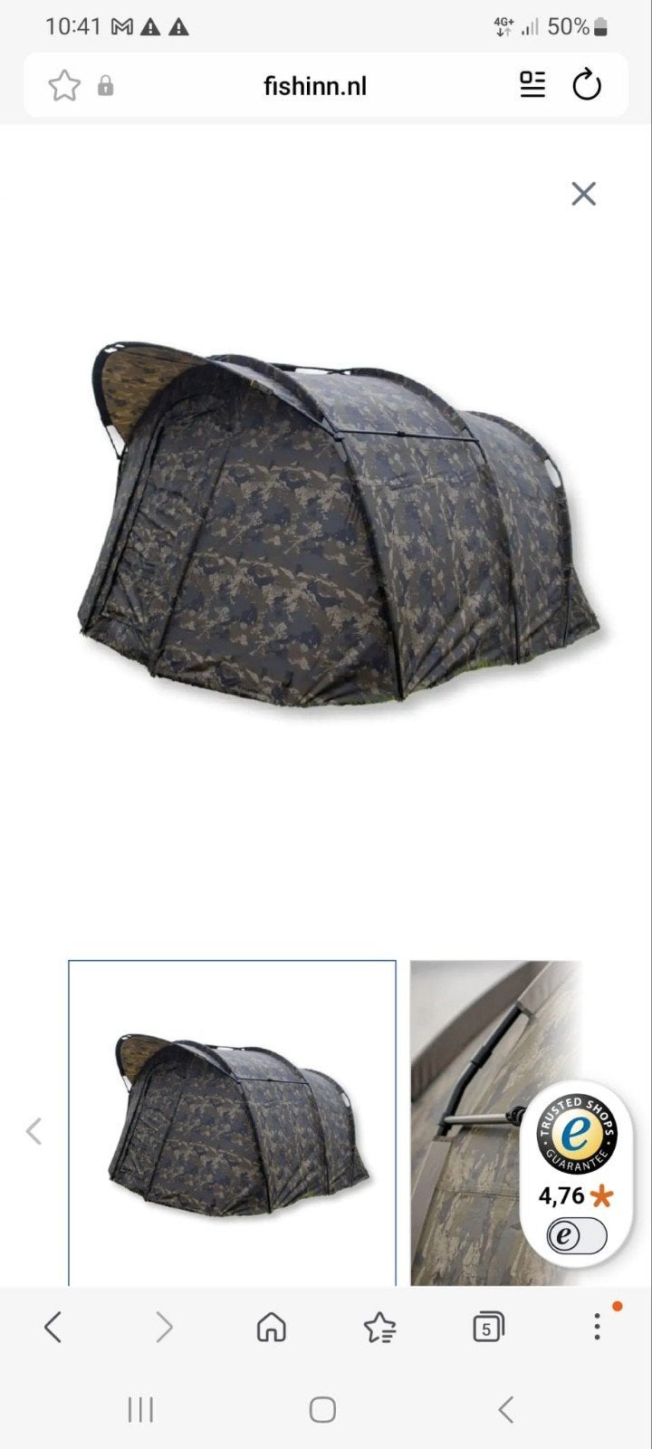 Solar Undercover 2 man bivvy, Ophalen, Zo goed als nieuw, Overige typen