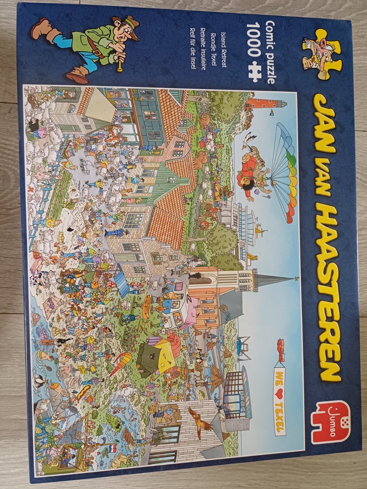 Jan van Haasteren Comic Puzzel 1000 stukjes - Texel, Ophalen, 500 t/m 1500 stukjes, Zo goed als nieuw, Legpuzzel